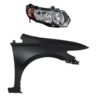 Replacement - 2-Piece Kit (Passenger Side Headlight, Front Passenger Side Fender) (Standard Line)