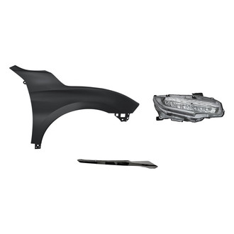 Replacement - 3-Piece Kit (Passenger Side Headlight, Passenger Side Grille Molding, Front Passenger Side Fender) (Standard Line)