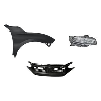 Replacement - 3-Piece Kit (Passenger Side Headlight, Grille, Front Passenger Side Fender) (CAPA Certified)