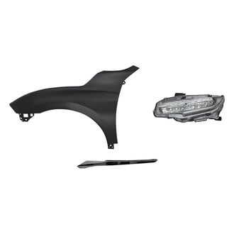 Replacement - 3-Piece Kit (Driver Side Headlight, Driver Side Grille Molding, Front Driver Side Fender) (CAPA Certified)