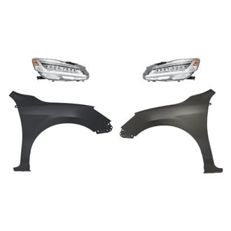 Replacement - 4-Piece Kit (Driver and Passenger Side Headlights, Driver and Passenger Side Fenders) (CAPA Certified)