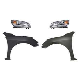 Replacement - 4-Piece Kit (Driver and Passenger Side Headlights, Driver and Passenger Side Fenders) (CAPA Certified)