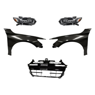 Replacement - 5-Piece Kit (Driver and Passenger Side Headlights, Grille, Driver and Passenger Side Fenders)