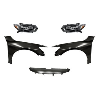 Replacement - 5-Piece Kit (Driver and Passenger Side Headlights, Upper Grille Cover, Driver and Passenger Side Fenders)