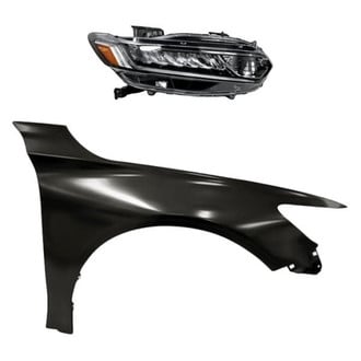 Replacement - 2-Piece Kit (Passenger Side Headlight, Front Passenger Side Fender) (CAPA Certified)