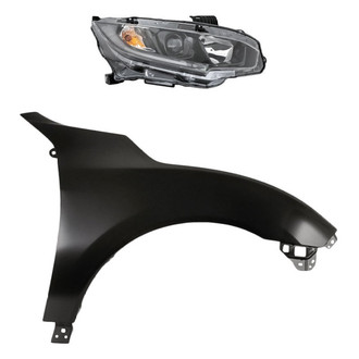 Replacement - 2-Piece Kit (Passenger Side Headlight, Front Passenger Side Fender) (Standard Line)