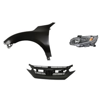 Replacement - 3-Piece Kit (Driver Side Headlight, Grille, Front Driver Side Fender) (Standard Line)