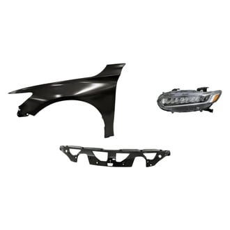 Replacement - 3-Piece Kit (Driver Side Headlight, Upper Grille, Front Driver Side Fender) (Standard Line)