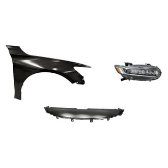 Replacement - 3-Piece Kit (Passenger Side Headlight, Upper Grille Cover, Front Passenger Side Fender) (CAPA Certified)