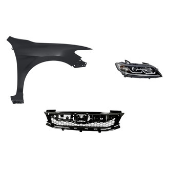 Replacement - 3-Piece Kit (Passenger Side Headlight, Grille, Front Passenger Side Fender) (Standard Line)