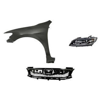 Replacement - 3-Piece Kit (Driver Side Headlight, Grille, Front Driver Side Fender) (Standard Line)