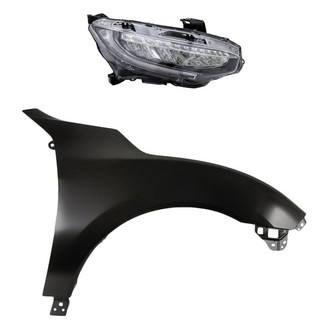 Replacement - 2-Piece Kit (Passenger Side Headlight, Front Passenger Side Fender) (Standard Line)
