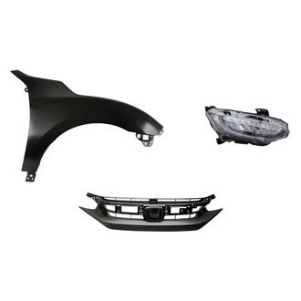 Replacement - 3-Piece Kit (Passenger Side Headlight, Grille, Front Passenger Side Fender) (CAPA Certified)