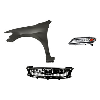 Replacement - 3-Piece Kit (Driver Side Headlight, Grille, Front Driver Side Fender) (Standard Line)