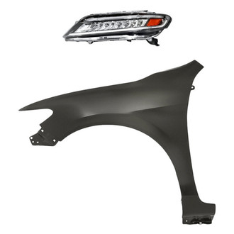 Replacement - 2-Piece Kit (Driver Side Headlight, Front Driver Side Fender) (Standard Line)
