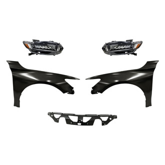 Replacement - 5-Piece Kit (Driver and Passenger Side Headlights, Upper Grille, Driver and Passenger Side Fenders) (Standard Line)