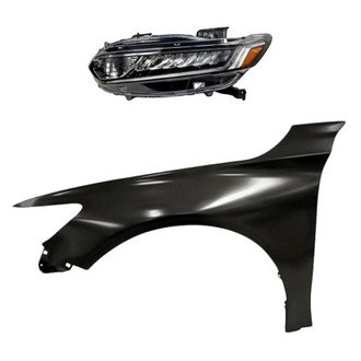 Replacement - 2-Piece Kit (Driver Side Headlight, Front Driver Side Fender) (CAPA Certified)