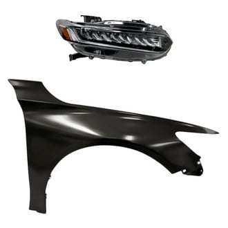 Replacement - 2-Piece Kit (Passenger Side Headlight, Front Passenger Side Fender) (CAPA Certified)