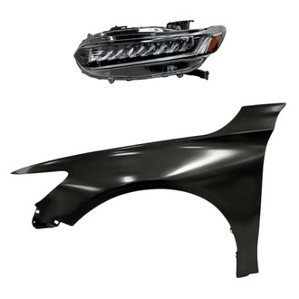 Replacement - 2-Piece Kit (Driver Side Headlight, Front Driver Side Fender) (CAPA Certified)