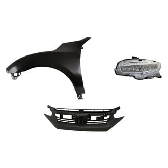 Replacement - 3-Piece Kit (Driver Side Headlight, Grille, Front Driver Side Fender) (Standard Line)