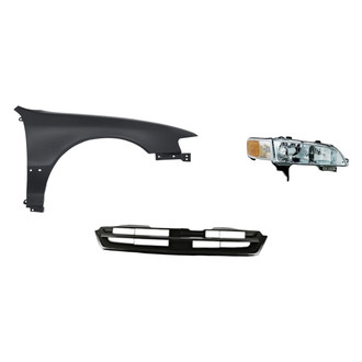 Replacement - 3-Piece Kit (Passenger Side Headlight, Grille, Front Passenger Side Fender) (Standard Line)