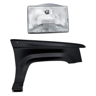 Replacement BNDL-256382 - 2-Piece Kit (Passenger Side Headlight, Front Passenger Side Fender) (Standard Line)