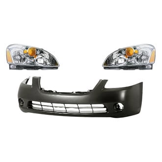 Replacement - 3-Piece Kit (Driver and Passenger Side Headlights, Front Bumper Cover) (Standard Line)