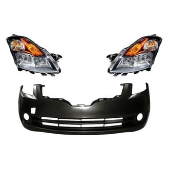 Replacement - 3-Piece Kit (Driver and Passenger Side Headlights, Front Bumper Cover) (Standard Line)