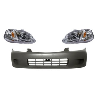 Replacement - 3-Piece Kit (Driver and Passenger Side Headlights, Front Bumper Cover) (Standard Line)