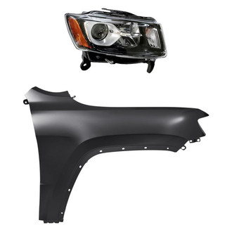 Replacement - 2-Piece Kit (Passenger Side Headlight, Front Passenger Side Fender)