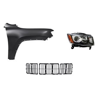 Replacement - 3-Piece Kit (Passenger Side Headlight, Grille, Front Passenger Side Fender) (Standard Line)