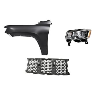 Replacement - 3-Piece Kit (Driver Side Headlight, Center Grille Molding, Front Driver Side Fender) (Standard Line)