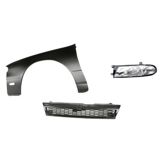 Replacement - 3-Piece Kit (Driver Side Headlight, Grille, Front Driver Side Fender) (Standard Line)