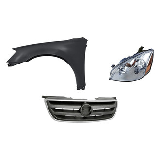 Replacement - 3-Piece Kit (Driver Side Headlight, Grille, Front Driver Side Fender) (Standard Line)