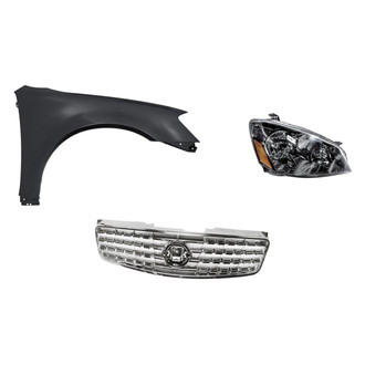 Replacement - 3-Piece Kit (Passenger Side Headlight, Grille, Front Passenger Side Fender) (Standard Line)