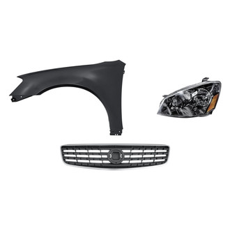 Replacement - 3-Piece Kit (Driver Side Headlight, Grille, Front Driver Side Fender) (Standard Line)