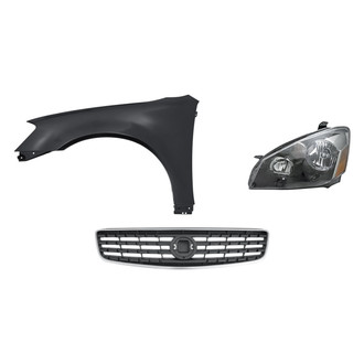 Replacement - 3-Piece Kit (Driver Side Headlight, Grille, Front Driver Side Fender) (Standard Line)
