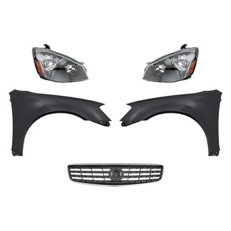 Replacement - 5-Piece Kit (Driver and Passenger Side Headlights, Grille, Driver and Passenger Side Fenders) (Standard Line)