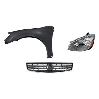 Replacement - 3-Piece Kit (Driver Side Headlight, Grille, Front Driver Side Fender) (Standard Line)