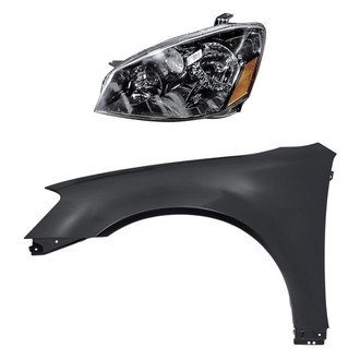 Replacement - 2-Piece Kit (Driver Side Headlight, Front Driver Side Fender) (CAPA Certified)