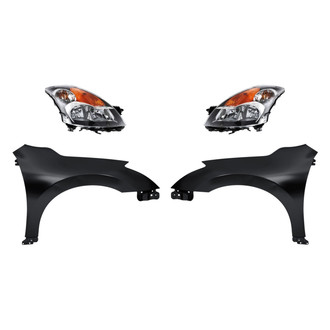 Replacement - 4-Piece Kit (Driver and Passenger Side Headlights, Driver and Passenger Side Fenders)