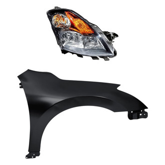 Replacement - 2-Piece Kit (Passenger Side Headlight, Front Passenger Side Fender)
