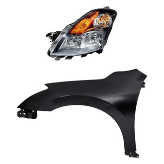 Replacement - 2-Piece Kit (Driver Side Headlight, Front Driver Side Fender)