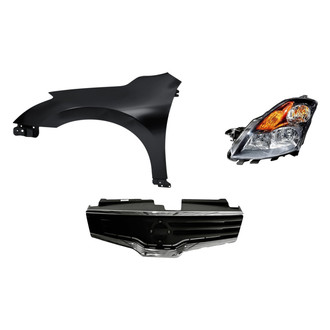 Replacement - 3-Piece Kit (Driver Side Headlight, Grille, Front Driver Side Fender) (Standard Line)