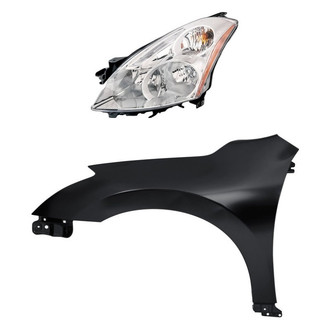 Replacement - 2-Piece Kit (Driver Side Headlight, Front Driver Side Fender) (CAPA Certified)