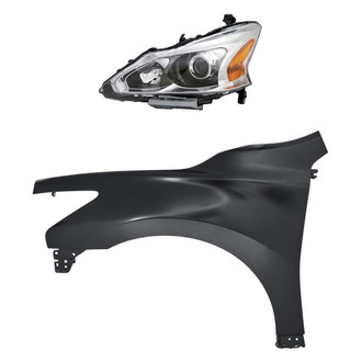 Replacement - 2-Piece Kit (Driver Side Headlight, Front Driver Side Fender) (CAPA Certified)