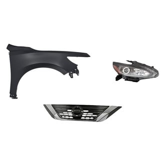 Replacement - 3-Piece Kit (Passenger Side Headlight, Grille, Front Passenger Side Fender) (Standard Line)