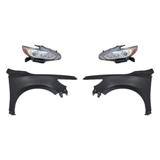 Replacement - 4-Piece Kit (Driver and Passenger Side Headlights, Driver and Passenger Side Fenders) (CAPA Certified)