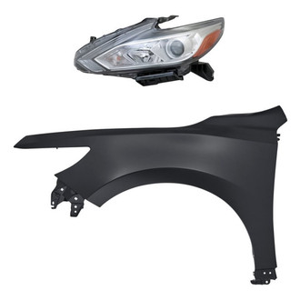 Replacement - 2-Piece Kit (Driver Side Headlight, Front Driver Side Fender) (CAPA Certified)