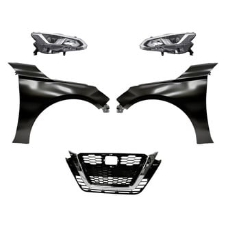 Replacement - 5-Piece Kit (Driver and Passenger Side Headlights, Grille, Driver and Passenger Side Fenders)